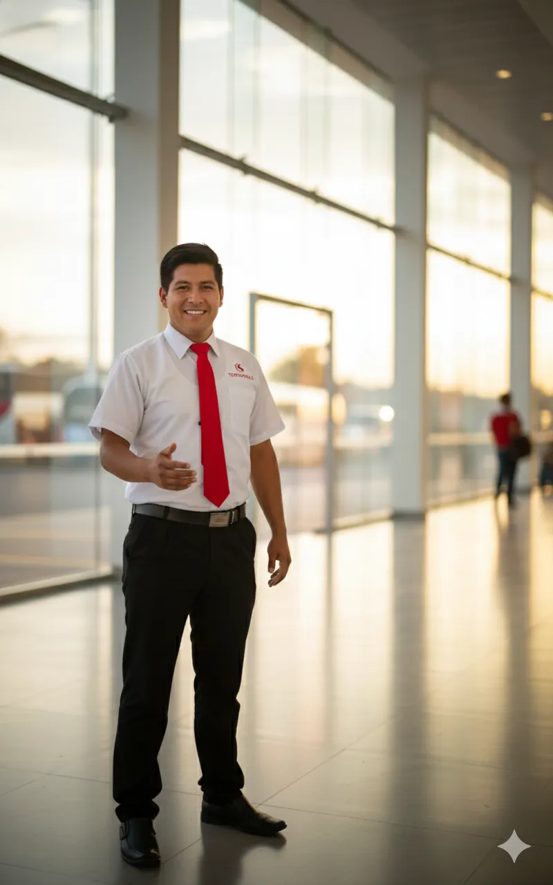 Imagen del bus de Terramovil en la carretera